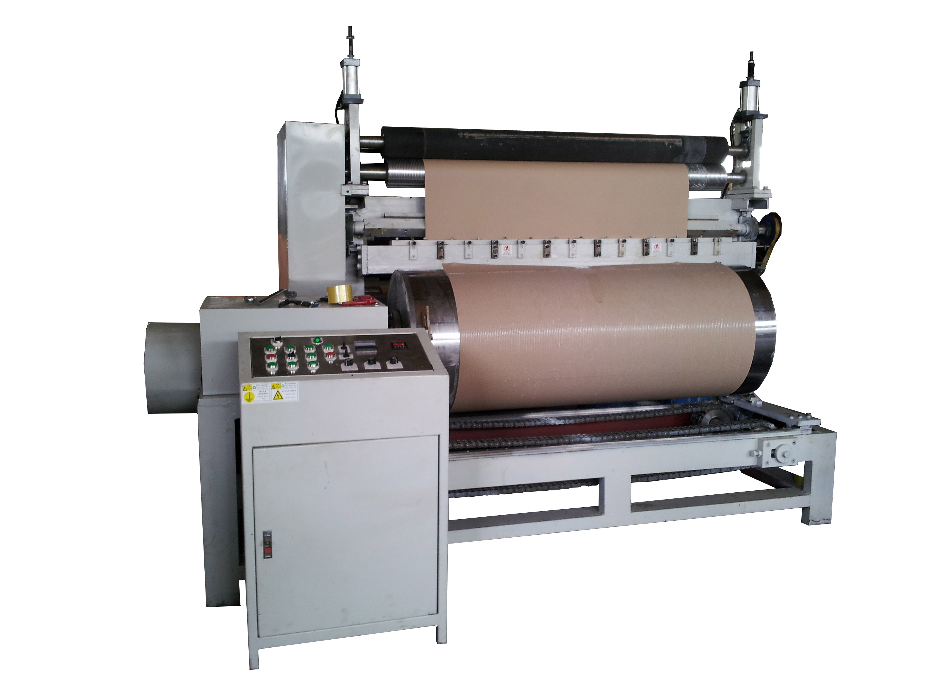 Paper tube straight roll machine